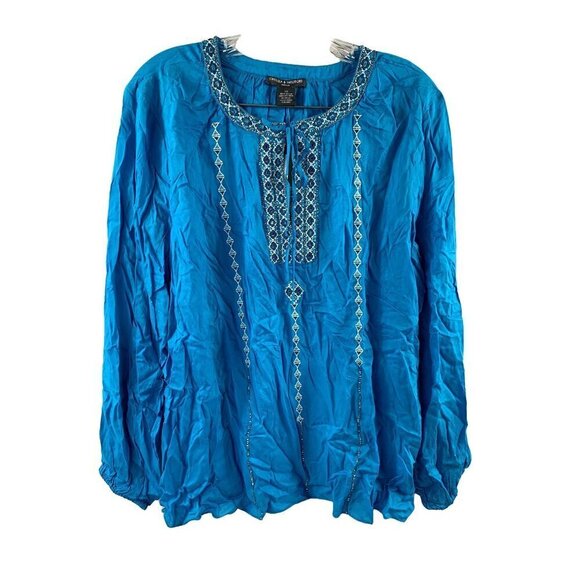 Chelsea Theodore Tops - Chelsea & Theodore Women's Turquoise Top